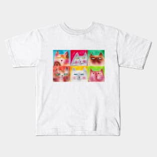 Six Adorable Cats Kids T-Shirt